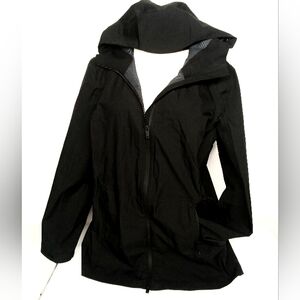 Mercer+Mettle Hooded long Windbreaker Jacket Women’s XL Black Lightweight